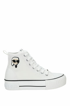 Sabatilles blanques altes estil "converse" amb minilogo de goma "karl" <span>-</span> 39