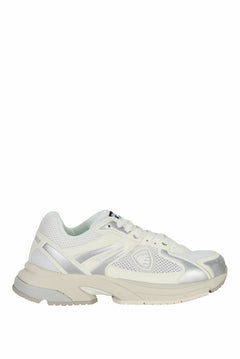 Zapatillas blancas con plateado "eagle" y logo escudo blanco<span> - </span>41